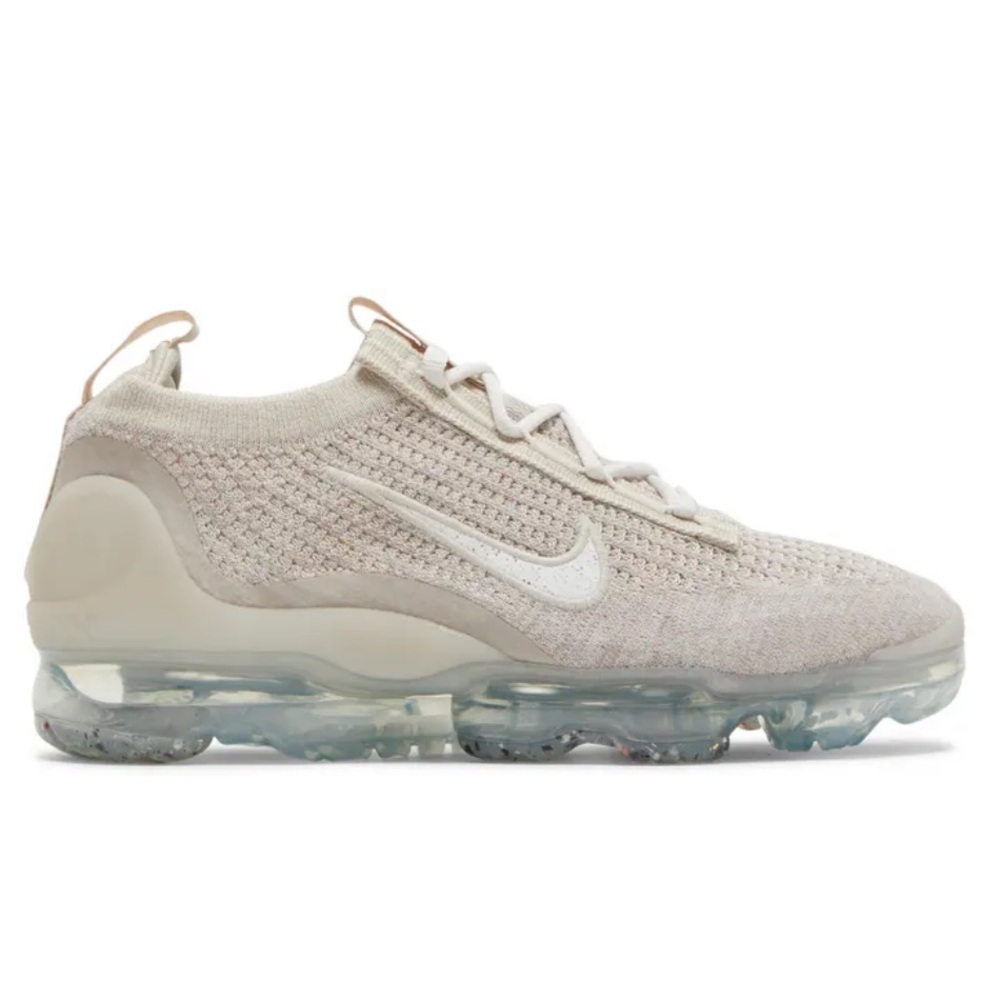 Nike Women’s Air Vapormax Flyknit Sneakers in Cream and White